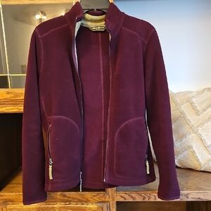 Eddie Bauer Burgundy Fleece Jacket